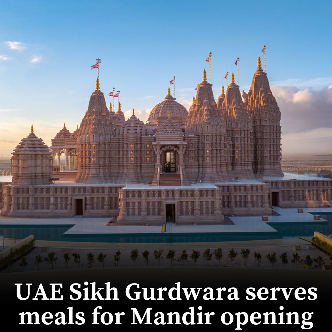 UAE: Gurdwara serves meals for Mandir opening
