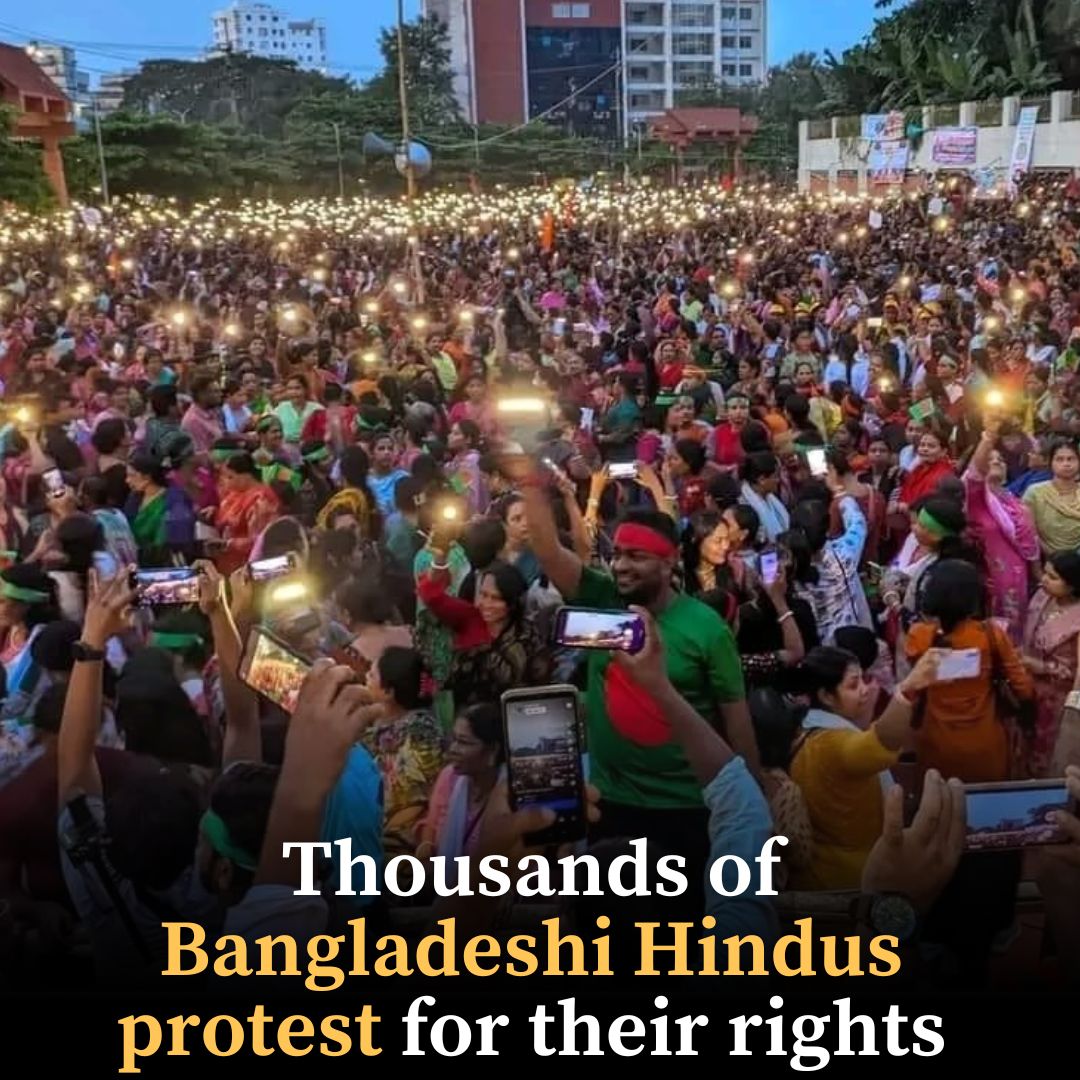 Thousands of Bangladeshi Hindus protest for their rights